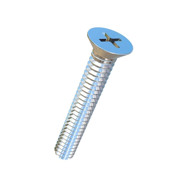 Allied Titanium #10-24 x 1-1/4 in Phillips Flat Machine Screw, Plain Titanium 0001256 - main